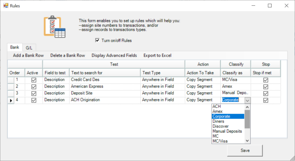 ... or create your own custom matching rules.